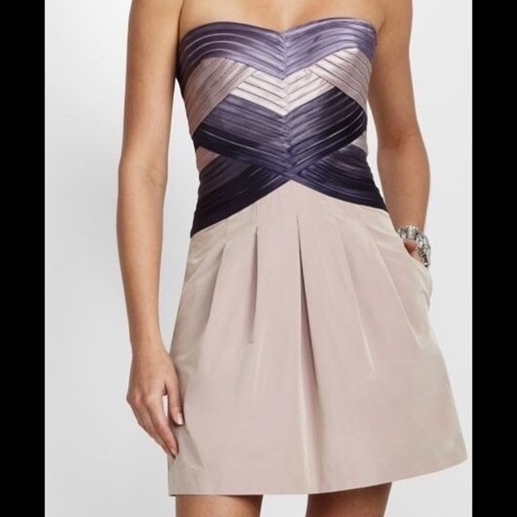 BCBG Dresses & Skirts - BCBG pleated satin stretch dress